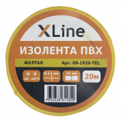 Изолента ПВХ 19 мм x 20 м X-Line, желтая - 